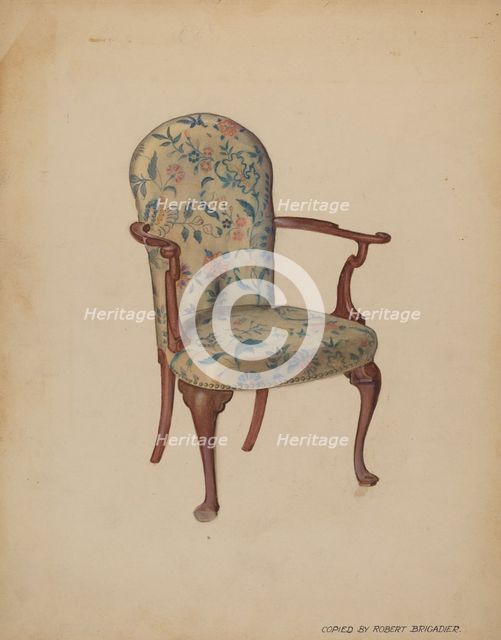 Armchair, c. 1936. Creator: Robert Brigadier.