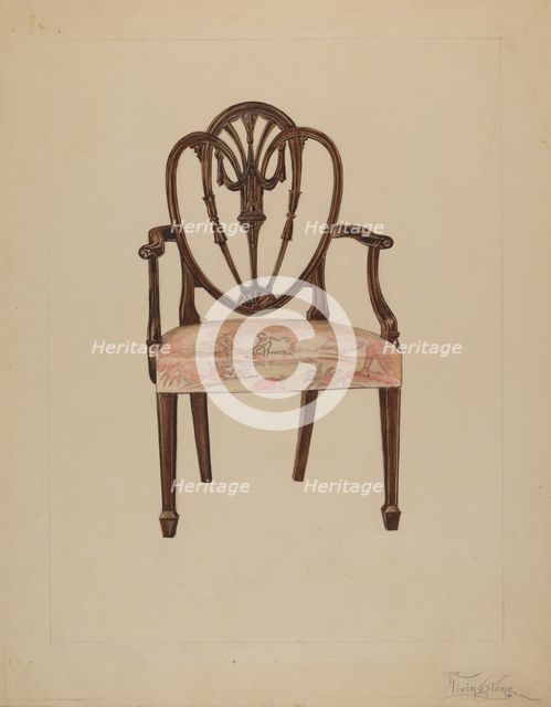 Armchair, c. 1936. Creator: Rolland Livingstone.