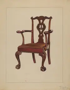 Armchair, c. 1936. Creator: Rolland Livingstone