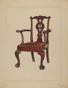 Armchair, c. 1936. Creator: Rolland Livingstone