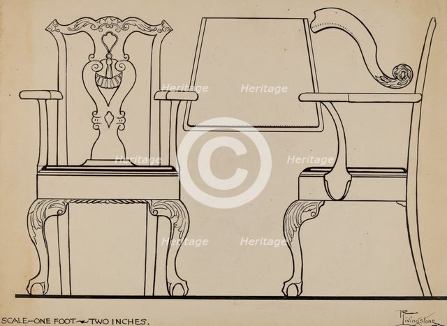 Armchair, c. 1936. Creator: Rolland Livingstone.