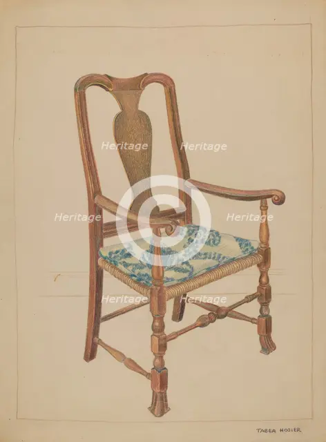 Armchair, c. 1936. Creator: Tabea Hosier.
