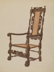 Armchair, c. 1936. Creator: Unknown