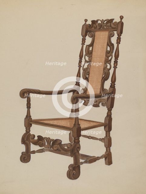 Armchair, c. 1936. Creator: Unknown.