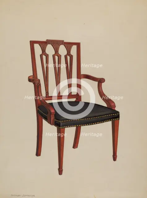 Armchair, c. 1937. Creator: Arthur Johnson.