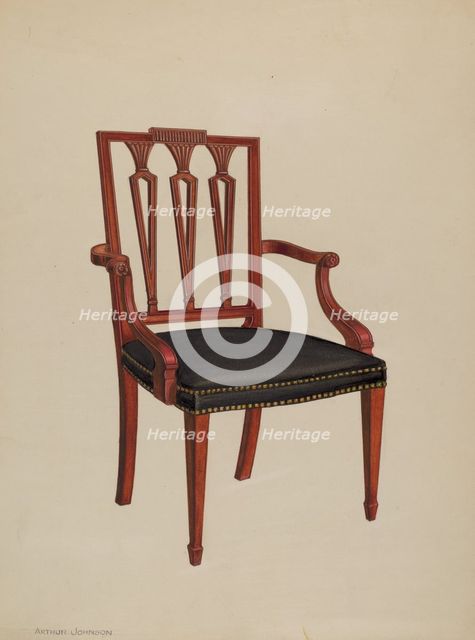 Armchair, c. 1937. Creator: Arthur Johnson.