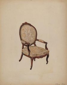 Armchair, c. 1937. Creator: Edna C. Rex