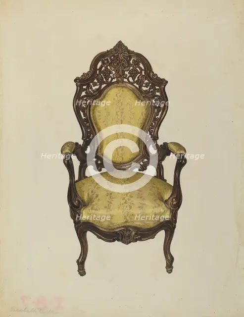 Armchair, c. 1937. Creator: Elisabeth Fulda.