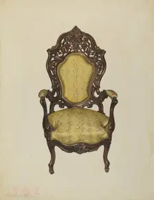 Armchair, c. 1937. Creator: Elisabeth Fulda
