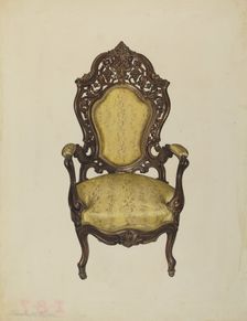 Armchair, c. 1937. Creator: Elisabeth Fulda