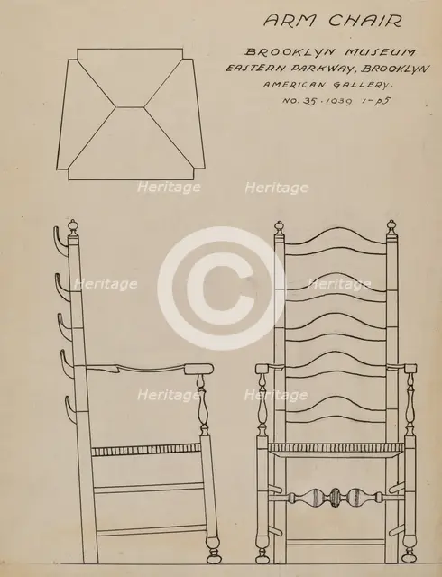 Armchair, c. 1937. Creator: Frank Wenger.