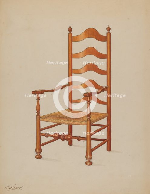 Armchair, c. 1937. Creator: Frank Wenger.