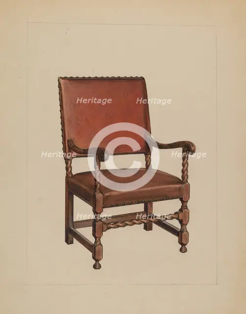 Armchair, c. 1937. Creator: M. Rosenshield-von-Paulin.