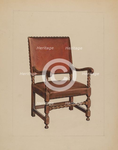 Armchair, c. 1937. Creator: M. Rosenshield-von-Paulin.