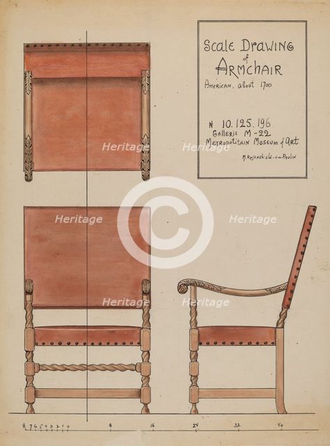 Armchair, c. 1937. Creator: M. Rosenshield-von-Paulin.