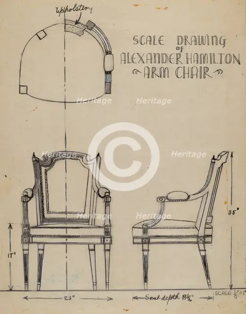 Armchair, c. 1938. Creator: Harold Smith.