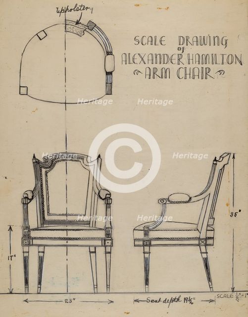 Armchair, c. 1938. Creator: Harold Smith.