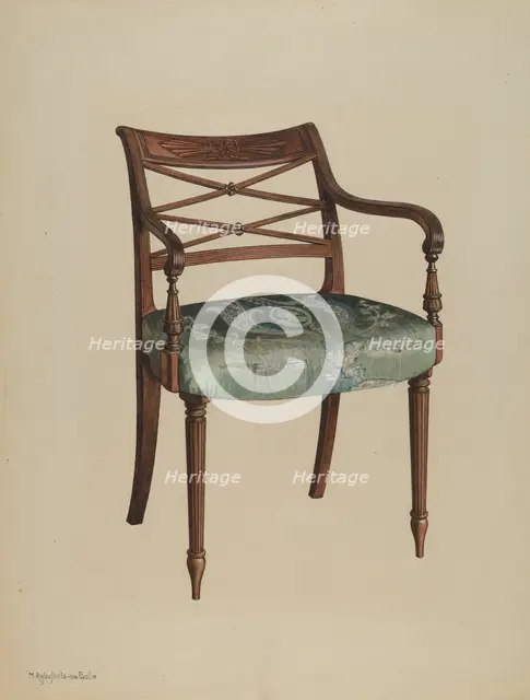 Armchair, c. 1939. Creator: M. Rosenshield-von-Paulin.