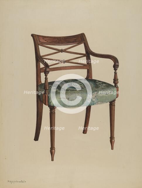 Armchair, c. 1939. Creator: M. Rosenshield-von-Paulin.