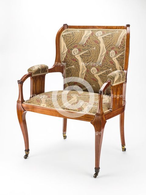 Armchair, England, c. 1885. Creator: Arthur Heygate Mackmurdo.