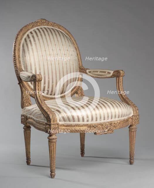 Armchair (Fauteuil), c. 1765. Creator: Jean-Baptiste II Tilliard (French, 1797).