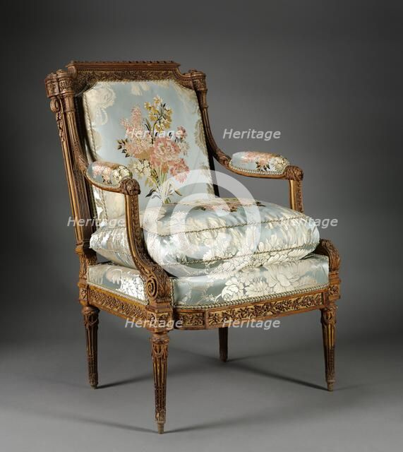 Armchair (Fauteuil), c. 1785. Creator: Nicolas-Denis Delaisement (French).