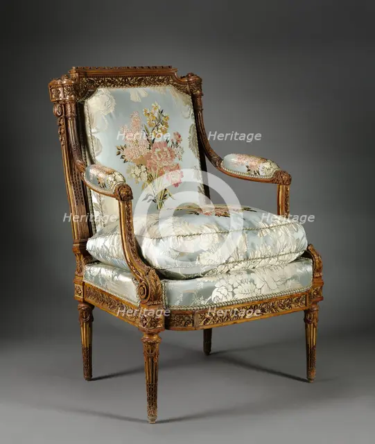Armchair (Fauteuil), c. 1785. Creator: Nicolas-Denis Delaisement (French).