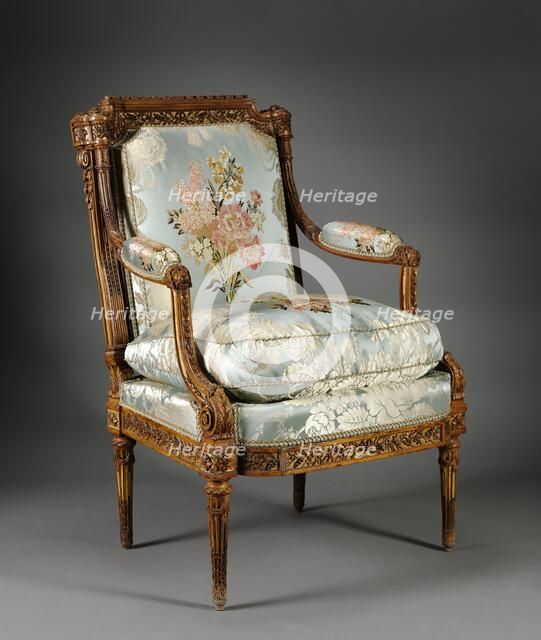 Armchair (Fauteuil), c. 1785. Creator: Nicolas-Denis Delaisement (French).