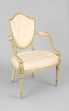 Armchair (one of a pair), England, c. 1770/80. Creator: Unknown