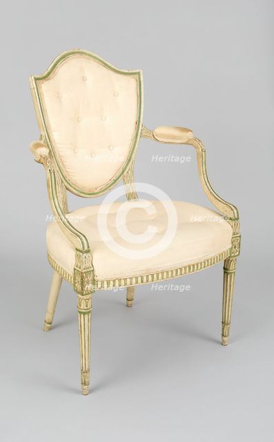 Armchair (one of a pair), England, c. 1770/80. Creator: Unknown.