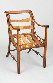 Armchair (one of two), Northern Europe, c. 1830. Creator: Unknown