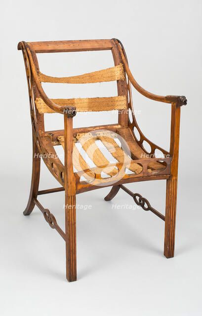 Armchair (one of two), Northern Europe, c. 1830. Creator: Unknown.