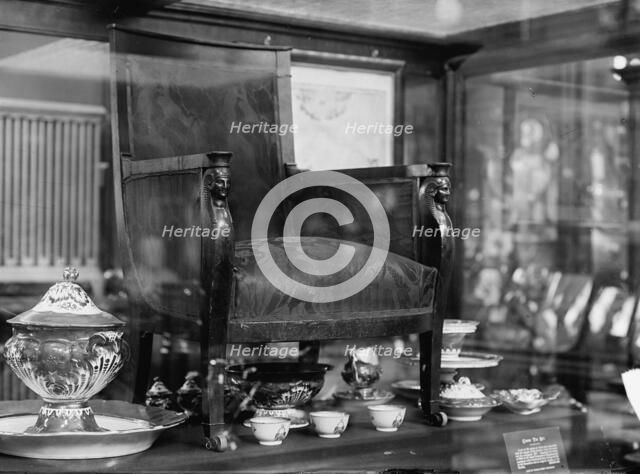 Armchair of the Marquis De Lafayette, In Smithsonian, 1913. Creator: Harris & Ewing.