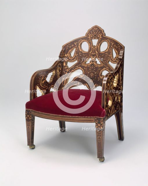 Armchair, London, 1867/70. Creator: Owen Jones.