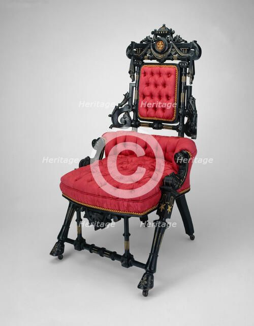 Armchair, patented in 1869. Creator: George Jakob Hunzinger.
