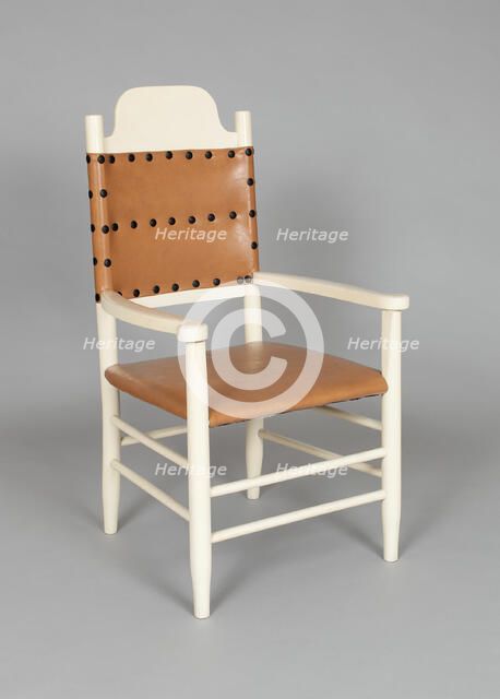 Armchair (part of a set), c. 1885. Creators: Matthew Meier, Ernest Hagen.
