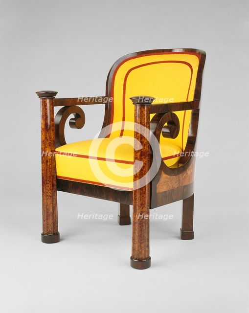 Armchair, Vienna, 1820/25. Creator: Unknown.