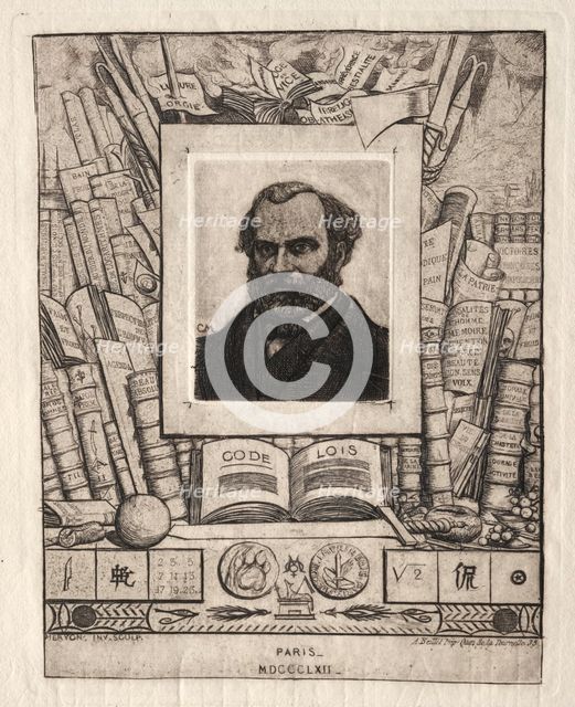 Armand Gueraud of Nantes, Printer and Man of Letters, 1862. Creator: Charles Meryon (French, 1821-1868).