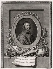 Armand Jean Du Plessis, Cardinal et Duc de Richelieu 1775. Artist: J Collyer