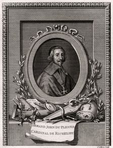 Armand Jean Du Plessis, Cardinal et Duc de Richelieu 1775. Artist: J Collyer