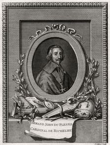 Armand Jean Du Plessis, Cardinal et Duc de Richelieu 1775. Artist: J Collyer