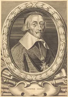 Armand Jean du Plessis, Cardinal Richelieu. Creator: Michel Lasne