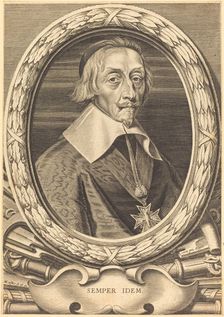 Armand Jean du Plessis, Cardinal Richelieu. Creator: Michel Lasne