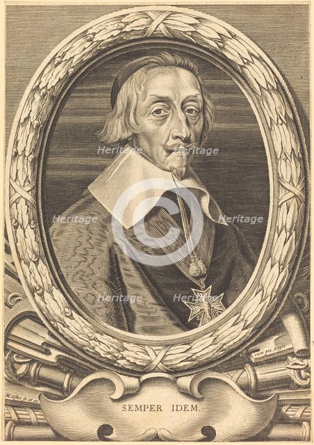 Armand Jean du Plessis, Cardinal Richelieu. Creator: Michel Lasne.