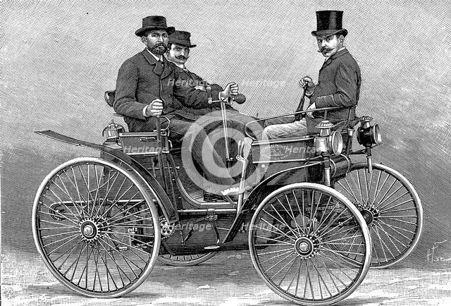 Armand Peugot's first motor car, 1890. Creator: Unknown.