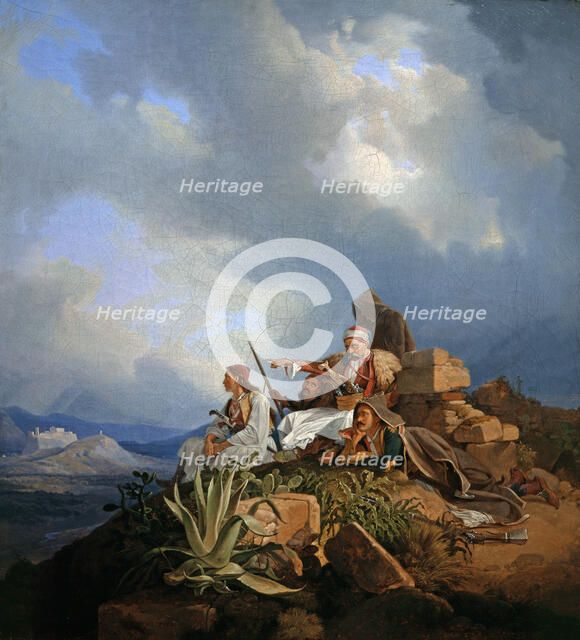 Armatoles near Athens, 1829. Artist: Hess, Peter von (1792–1871)