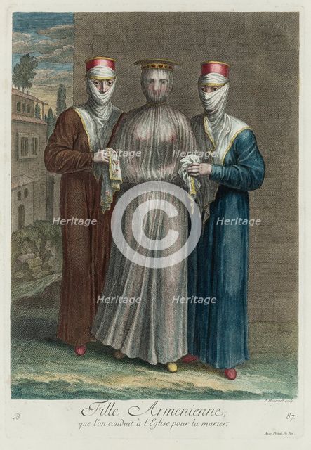 Armenian bride before the wedding, 1714. Creator: Haussard, Jean-Baptiste (1679/80-1749).