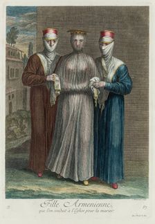 Armenian bride before the wedding, 1714. Creator: Haussard, Jean-Baptiste (1679/80-1749)
