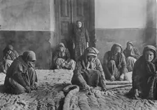 Armenians make quilts, Alexandropol, 1918. Creator: Bain News Service