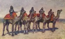 Armed Camel Riders from Bikanir 1903. Artist: Mortimer L Menpes